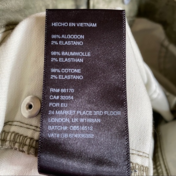 Urban Outfitters BDG camo pants jeans skinny leg ankle zip size 28 - Picture 12 of 12